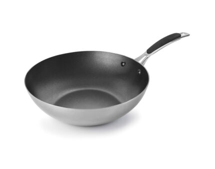 Wok antiadherente profesional Trimetal de acero inoxidable 18/10 Lacor