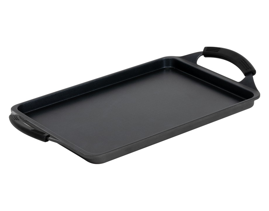 Parrilla plana Black PRO antiadherente con asas Parrilla plana Black PRO antiadherente con asas