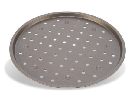 Molde de pizza perforado de acero con recubrimiento antiadherente