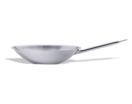 Wok inox-PRO Expert con fondo plano de acero inoxidable lista para la inducción