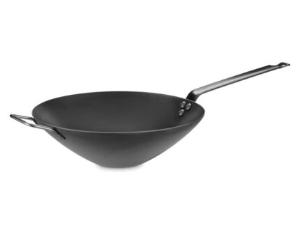 Wok Steel Expert con mango Hércules de Acero al carbono listo para la inducción