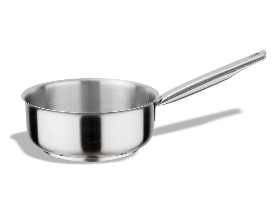 Cazo recto bajo inox-PRO listo para la inducción en acabado satinado Cazo recto bajo inox-PRO listo para la inducción en acabado satinado