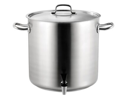 inox-PRO olla de acero inoxidable listo para la inducción en acabado satinado con grifo y tapa