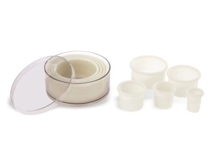 Caja 9 cortapastas redondos lisos poliglas