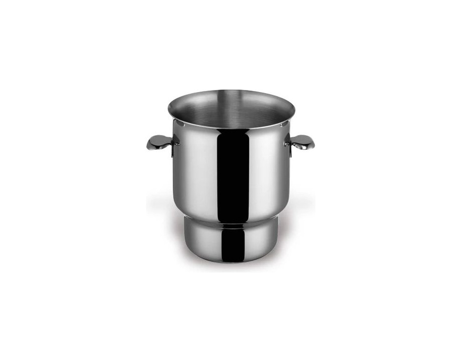 Cubo para hielo con disco separador en acero inoxidable