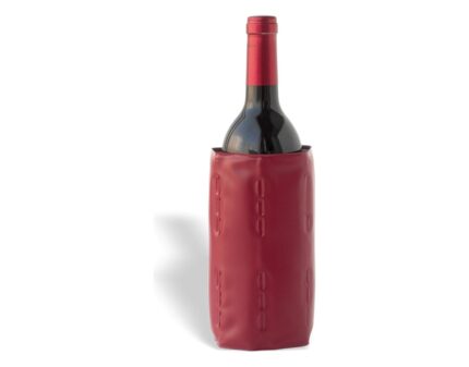 Enfriador de vino reversible de nylon y PVC en color burdeos o plateado