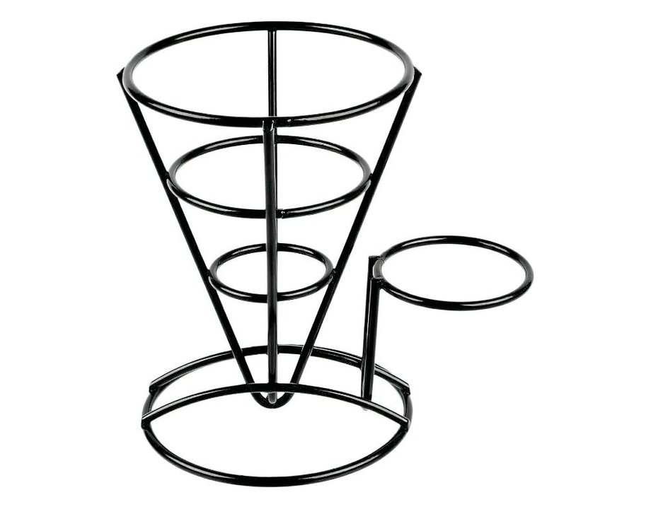 Cesta de metal en forma de cono compatible con 1 ramekin