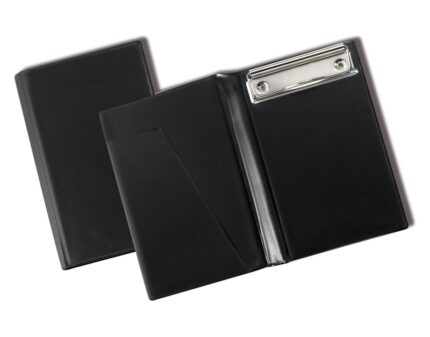 Porta blocs Elegance PVC en negro · 23 x 13 cm