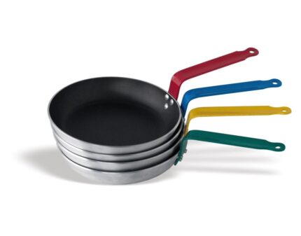 Sartenes Alu PRO antiadherentes de aluminio con mangos Hércules de colores (rojo, azul, amarillo y verde) Pujadas