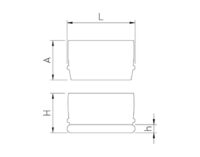 Plano técnico con cotas de instalación — Cambiador de pañales mural horizontal plegable Fricosmos