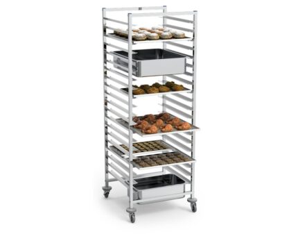 Carro bandejero Multinorma 20 niveles 666x661x1888 mm Fricosmos — vista 2