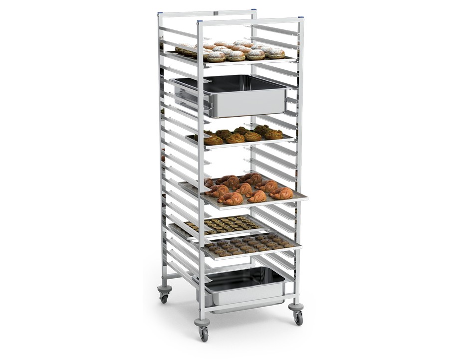 Carro bandejero Multinorma 20 niveles 666x661x1888 mm Fricosmos — vista 2