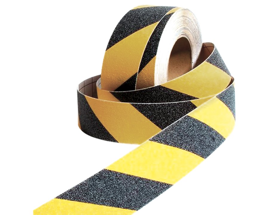 Cinta antideslizante adhesiva amarillo/negro Fricosmos