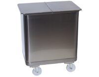 Contenedor inox con tapa y ruedas para panadería, 115 L Fricosmos