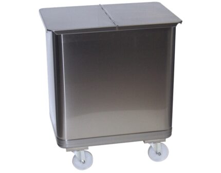 Contenedor inox con tapa y ruedas para panadería, 115 L Fricosmos