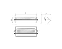 Plano técnico con cotas de instalación — Dispensador de bobinas para envolver 500x165x110 Fricosmos