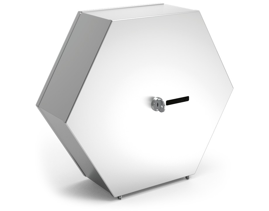 Dispensador inox hexagonal de papel higiénico 400 m Fricosmos Dispensador inox hexagonal de papel higiénico 400 m Fricosmos