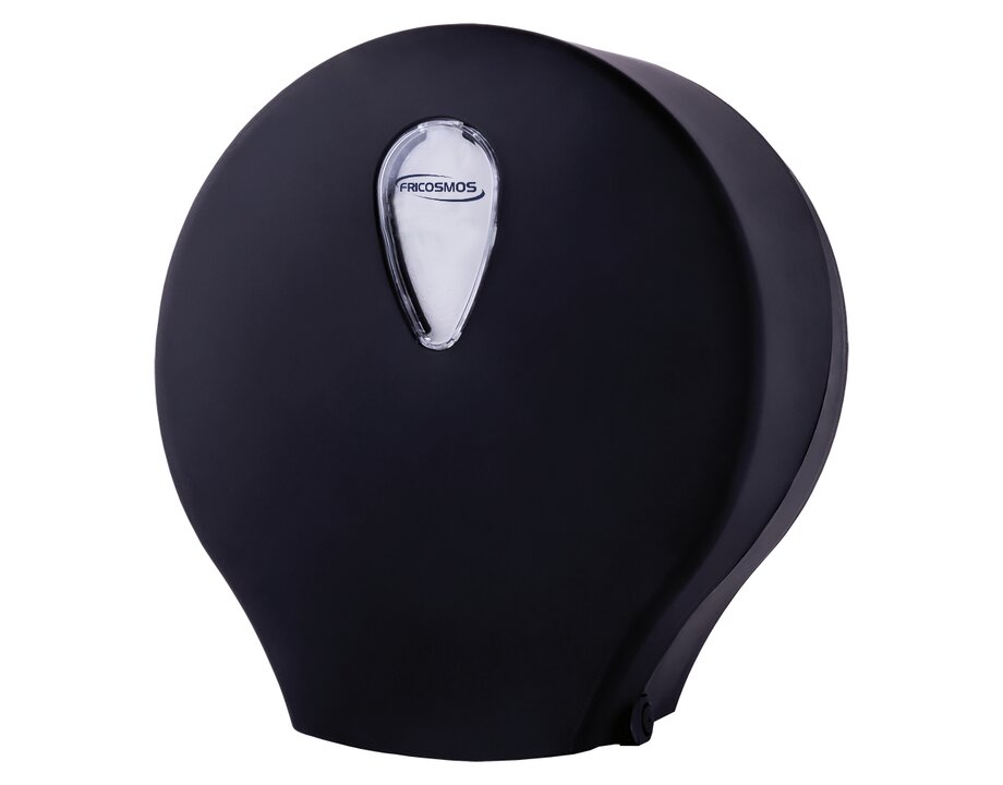 Dispensador de papel higiénico negro mate Serie Black Fricosmos