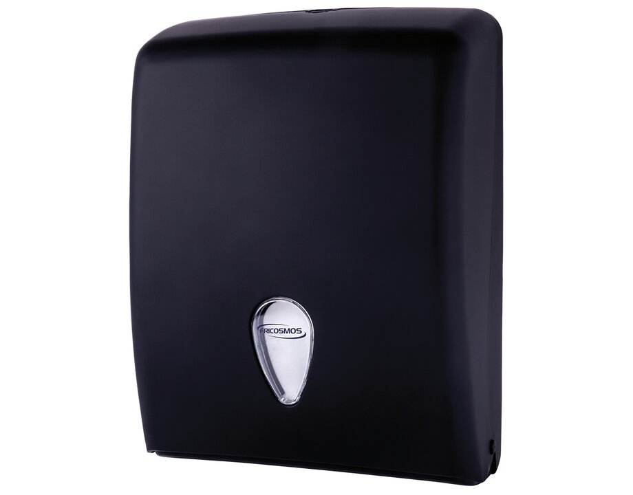 Dispensador de toallas Z negro mate 600 servicios Serie Black Fricosmos
