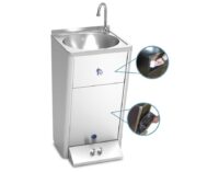 Lavamanos registrable autónomo eléctrico doble pulsador agua fría y caliente Fricosmos — vista 2