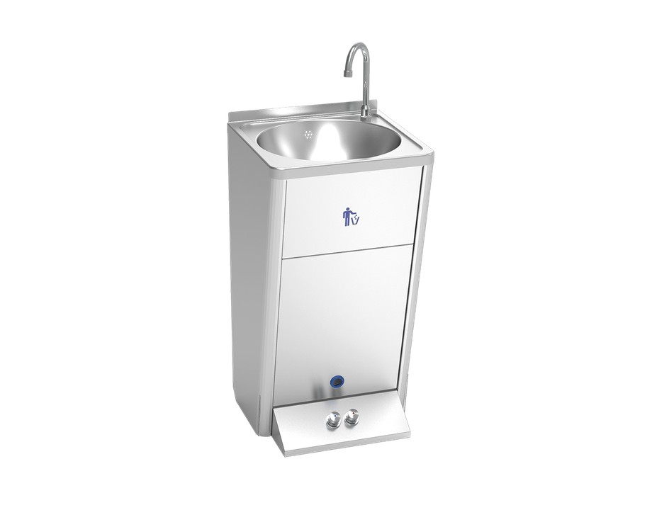 Lavamanos registrable autónomo eléctrico doble pulsador agua fría y caliente Fricosmos Lavamanos registrable autónomo eléctrico doble pulsador agua fría y caliente Fricosmos