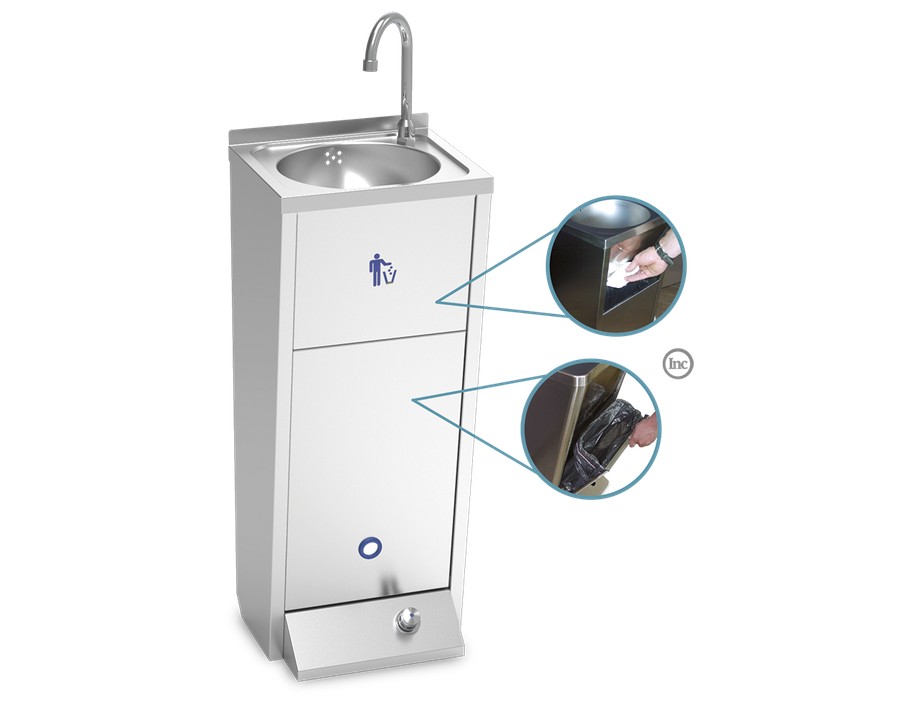 Lavamanos registrable con pedestal un pulsador XS Fricosmos — vista 2