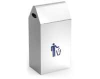 Papelera basculante inox de apertura manual, 44 L Fricosmos