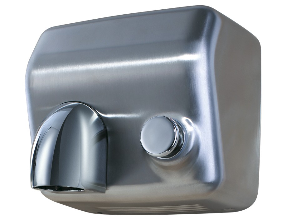 Secamanos inox con pulsador y tobera Fricosmos Secamanos inox con pulsador y tobera Fricosmos