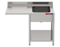 Fregadero Industrial con Hueco para Lavavajillas 1200x600x850mm Seno a Elegir — seno derecho, referencia gfy099