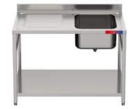 Fregadero Industrial 1 Seno 1200x600x850mm Serie Y Plus Seno a Elegir — seno derecho, referencia gfy122
