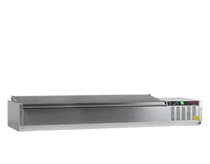Vitrina Refrigerada Ingredientes TEFCOLD GVC33-180 S/S 1800mm Tapa Inox