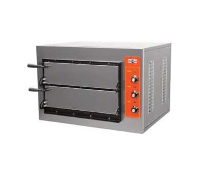 Horno de pizza eléctrico de 2 cámaras para 8 pizzas de 250 mm P-8 / Ø250 Irimar