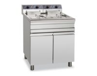 Vista general de freidora eléctrica con mueble, referencia EF12+12S, de Clima Hostelería