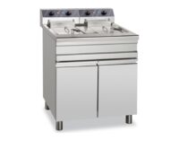 Vista general de freidora eléctrica con mueble, referencia EF25+25S, de Clima Hostelería