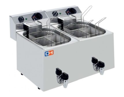 Vista general de cuecepastas eléctrico simple o doble 7+7 litros, referencia CP77L, de Clima Hostelería