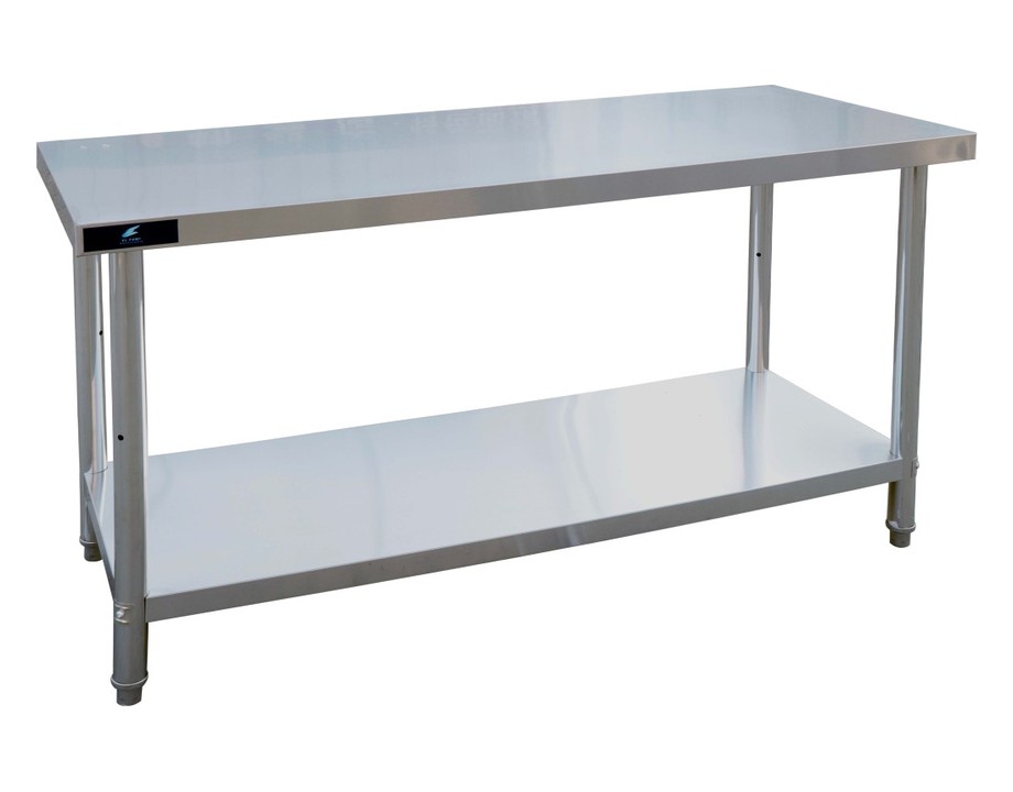 Mesa de Trabajo Central Inox 2000x600 mm con Estante Bajo Gasfrit GF120
