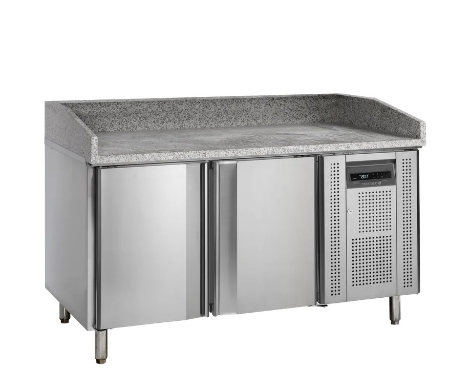 PT1200 Mesa fría para pizza TEFCOLD PT1200 con 14 guías para bandejas