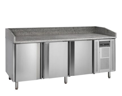 Mesa fría para pizza TEFCOLD PT1300 con 21 guías para bandejas